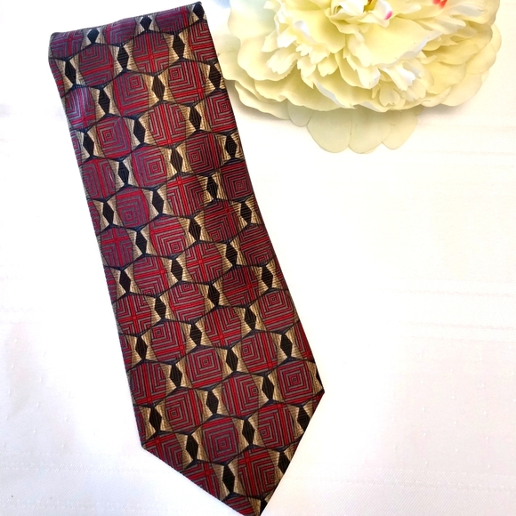 Robert Talbott handsewn Geometric Best of Class Neck Tie - Picture 7 of 8